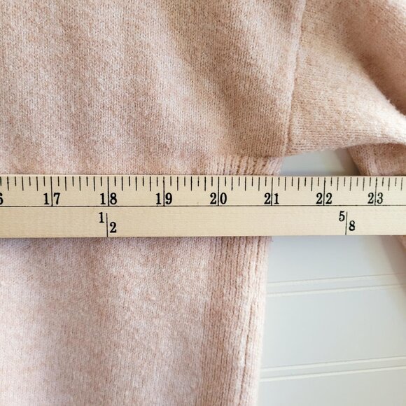 Anthropologie Sweater Womens Pink XL Pale Pink Slouchy Boxy Boat Neck Cozy Soft - Picture 5 of 10